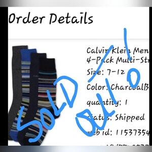 🥇 PACK OF FOUR CALVIN KLEIN MEN'S DRESS SOCKS 🧦
